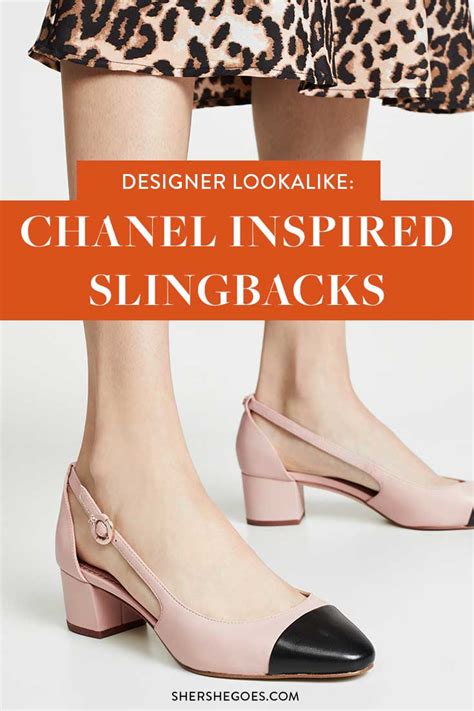 similar fake channel shoes|chanel slingback dupe shoes.